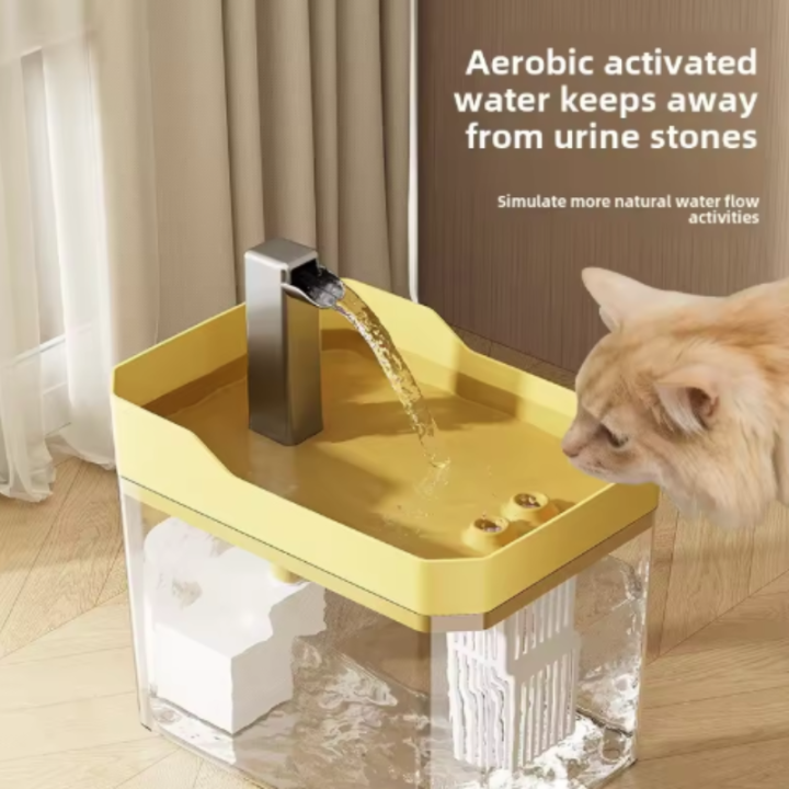 Fuente agua gatos USB con filtro automático | Prologyc.es