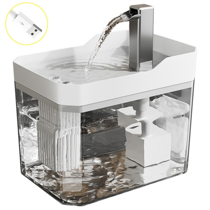 Fuente agua gatos USB con filtro automático | Prologyc.es
