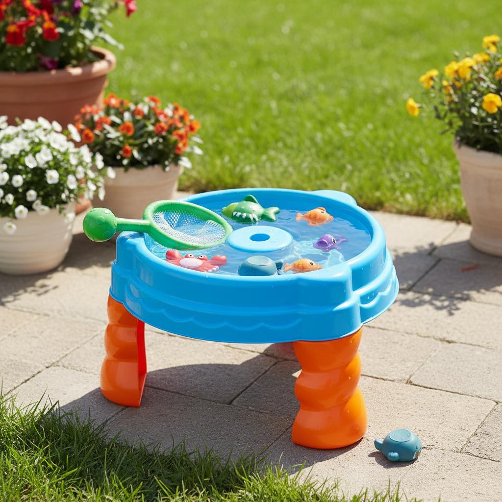 Compra mesa de juegos acuáticos para niños con accesorios y juego de pesca ideal para verano y actividades sensoriales | Prology