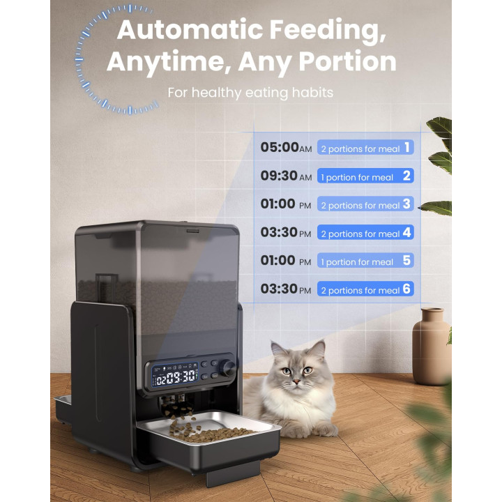 Comedero automático WiFi 5G para gatos 5L | Prologyc.es