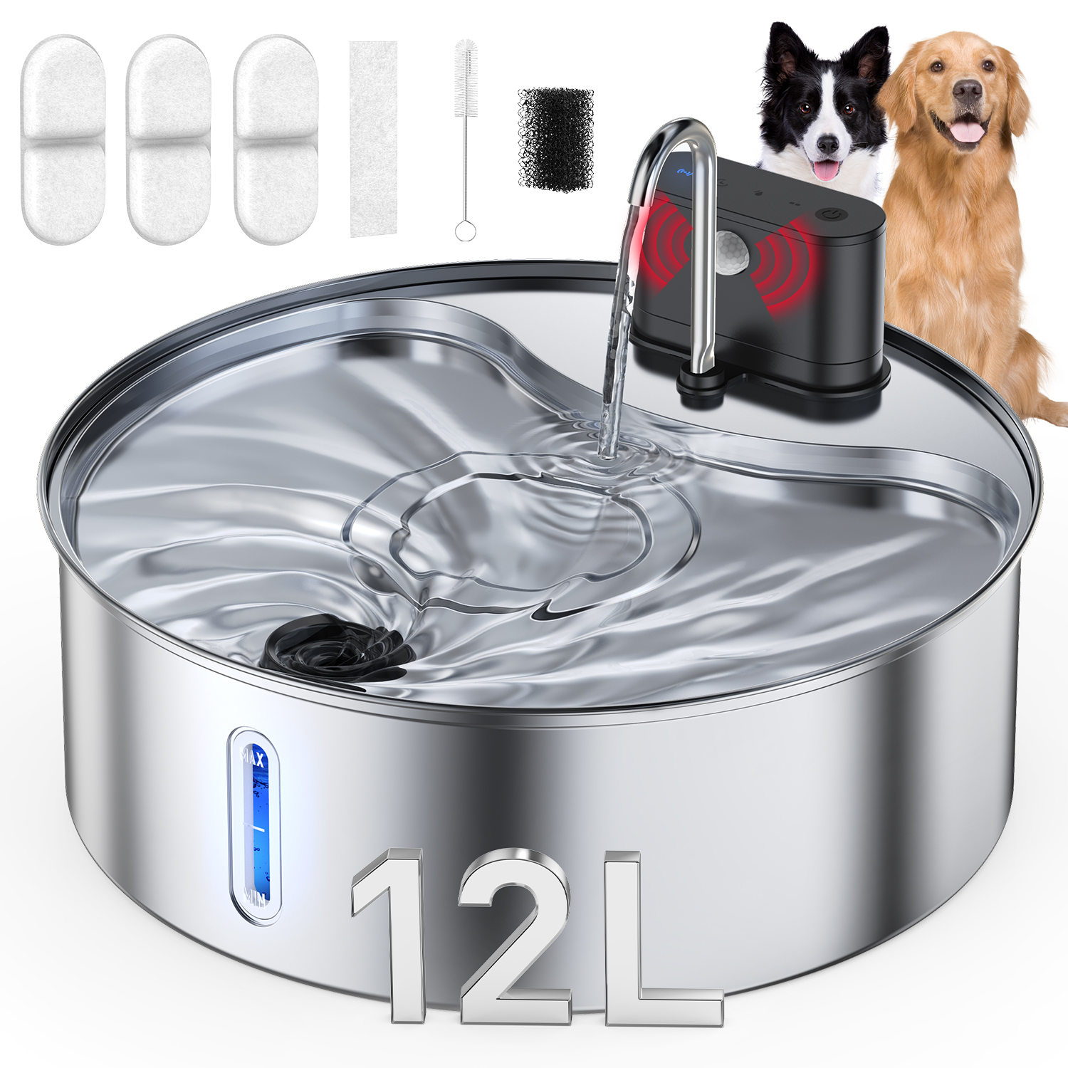 Bebedero automático acero inoxidable 12L | Prologyc.es