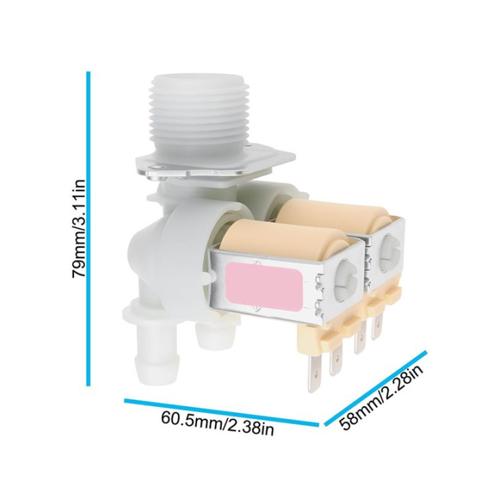 Válvula Entrada Agua Lavadora Samsung DC62-00024M Electroválvula | prologyc.es