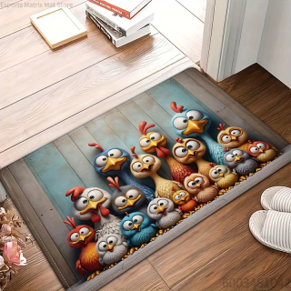Alfombra VIKAMA Familia de Pollos Decorativa | prologyc.es