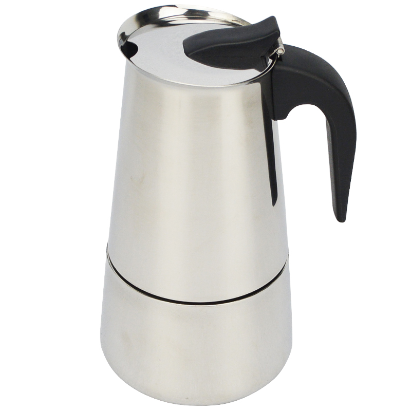 ATWFS 2/4/6/9 tazas cafetera de acero inoxidable Moka Pot máquina de café expreso tazas Latte percolador estufa superior Espress