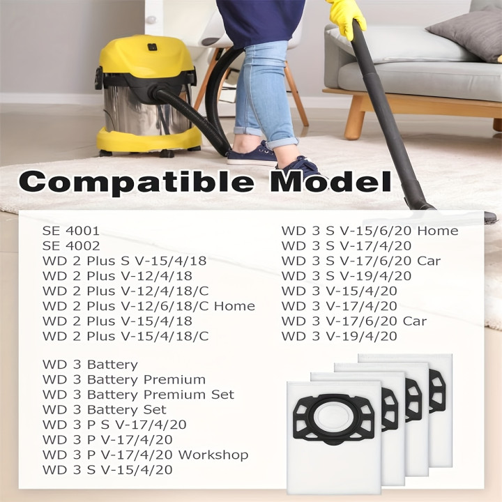 Bolsas aspirador Kärcher WD2 WD3 compatibles | prologyc.es