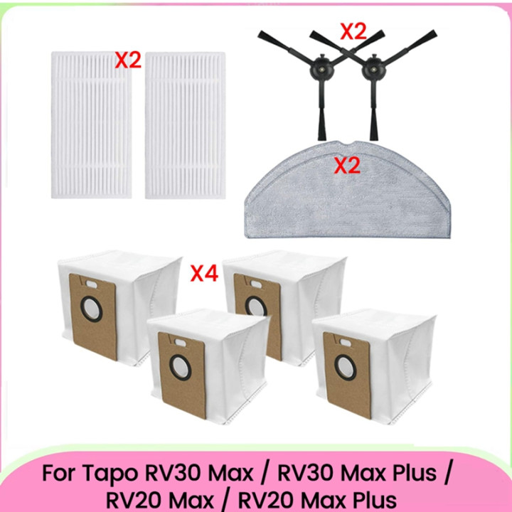 Kit repuestos Tapo RV30 Max RV20 filtros mopas bolsas | prologyc.es