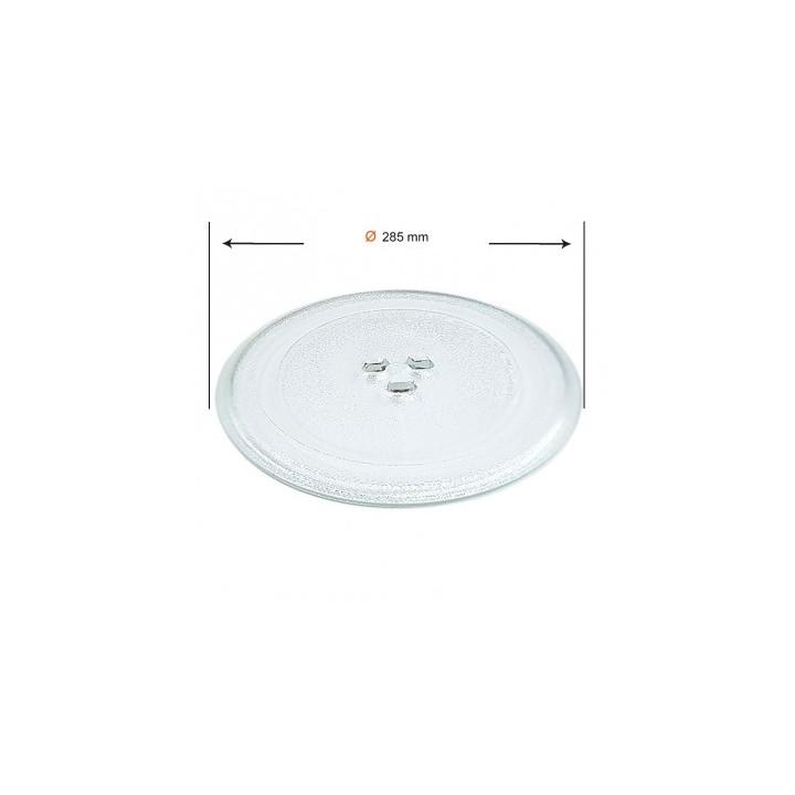 Plato microondas 285 mm universal vidrio giratorio 3 puntos | prologyc.es
