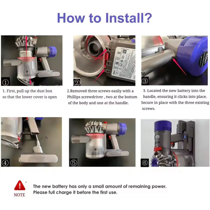 Batería Dyson V8 21.6V 12800mAh compatible | prologyc.es