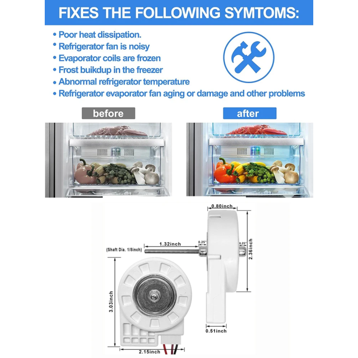 Motor ventilador frigorífico 50240401000Q 12V 4W | prologyc.es