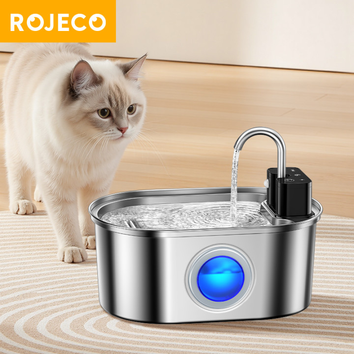 Fuente agua gatos acero inoxidable 3.2L automática | Prologyc
