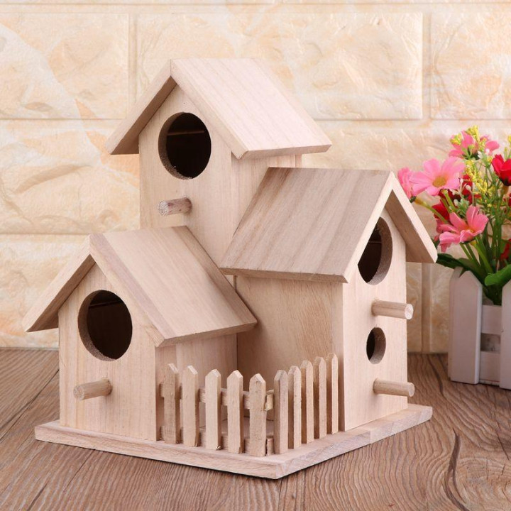 Casa nido pájaros madera colgante jardín decorativa exterior | prologyc.es