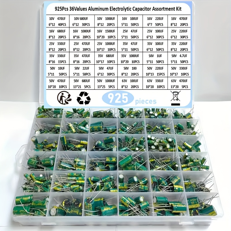 Kit de 925 Condensadores Electrolíticos de Baja ESR | prologyc.es | repuestos.prologyc.es