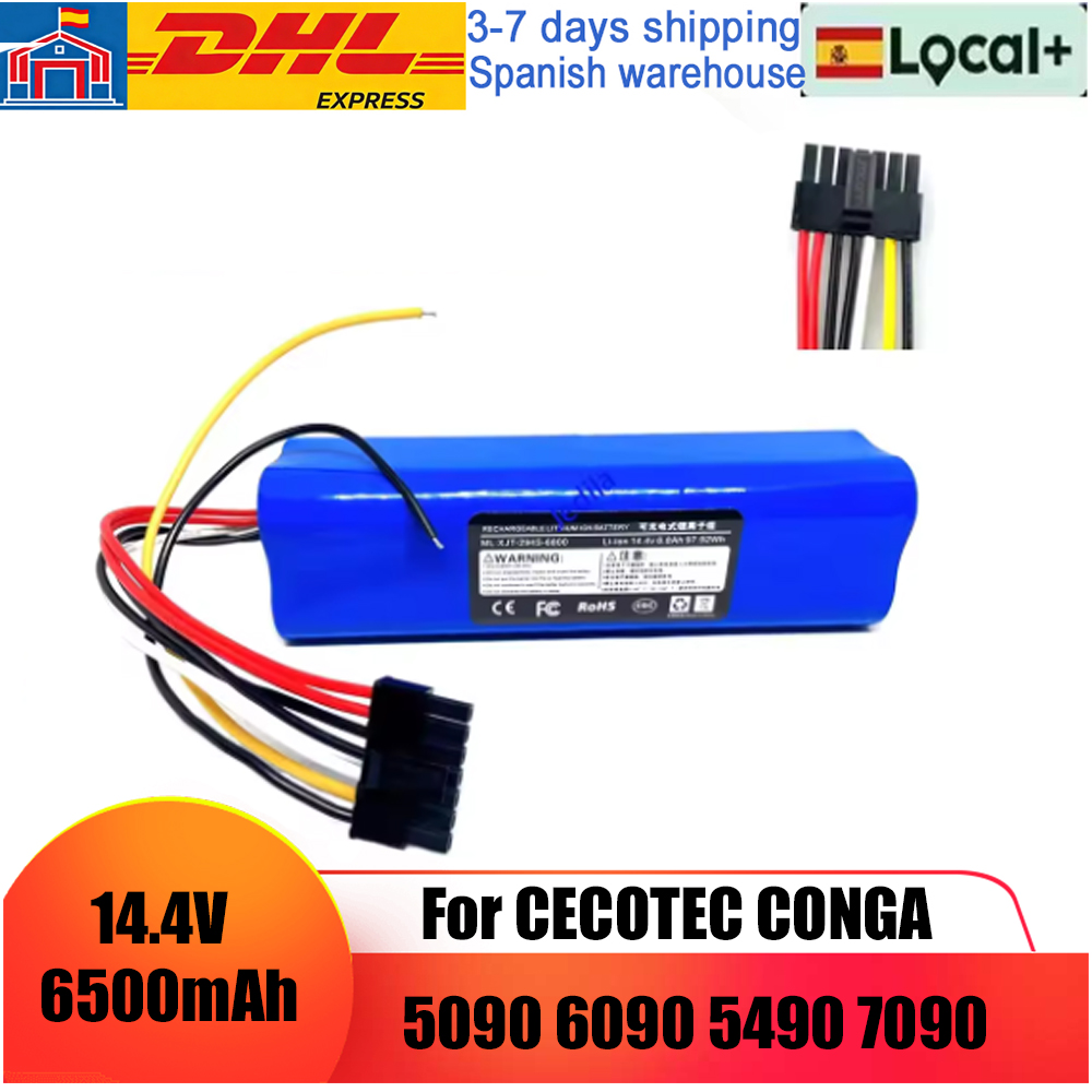 Batería 6500 mAh para Cecotec Conga 5090, 5490, 6090 y 7090 | prologyc.es | repuestos.prologyc.es
