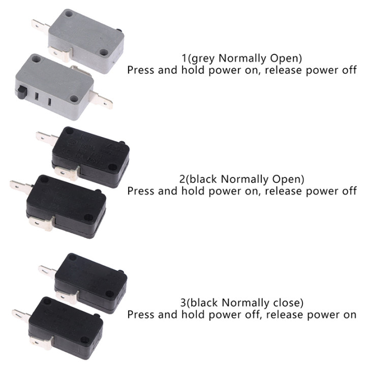 Interruptor puerta microondas KW16 250VAC NO NC repuesto | prologyc.es