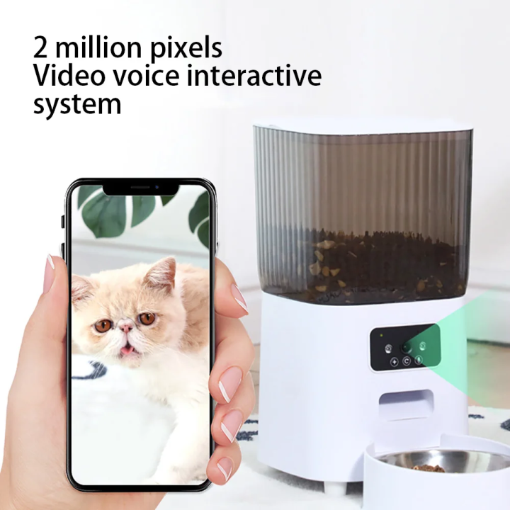 Comedero automático gatos 5L con cámara WiFi doble cuenco | prologyc.es