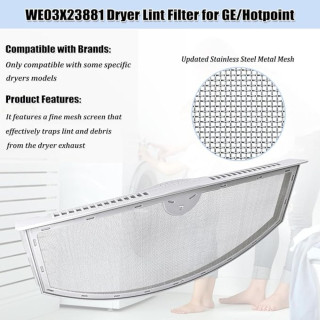 Filtro pelusas secadora WE03X23881 GE Hotpoint GTD33 GTD42 | prologyc.es
