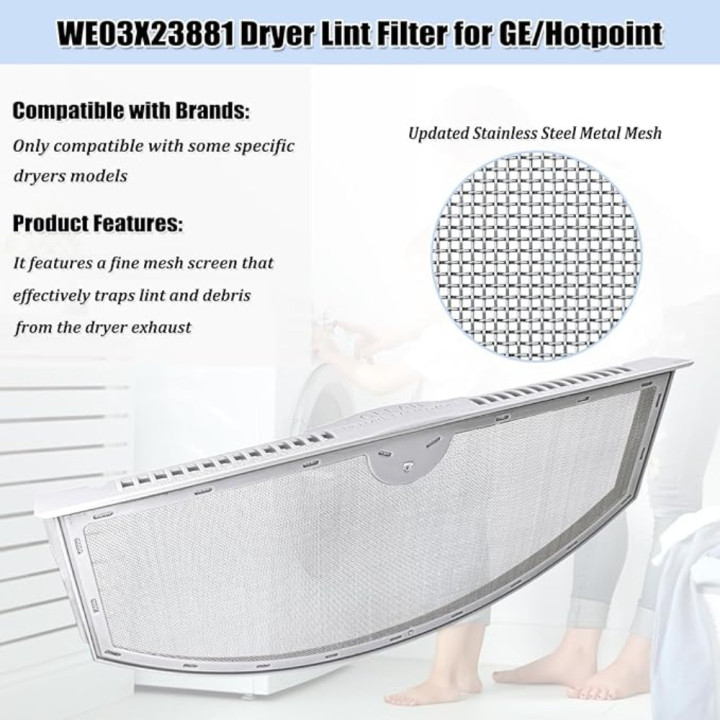 Filtro pelusas secadora WE03X23881 GE Hotpoint GTD33 GTD42 | prologyc.es