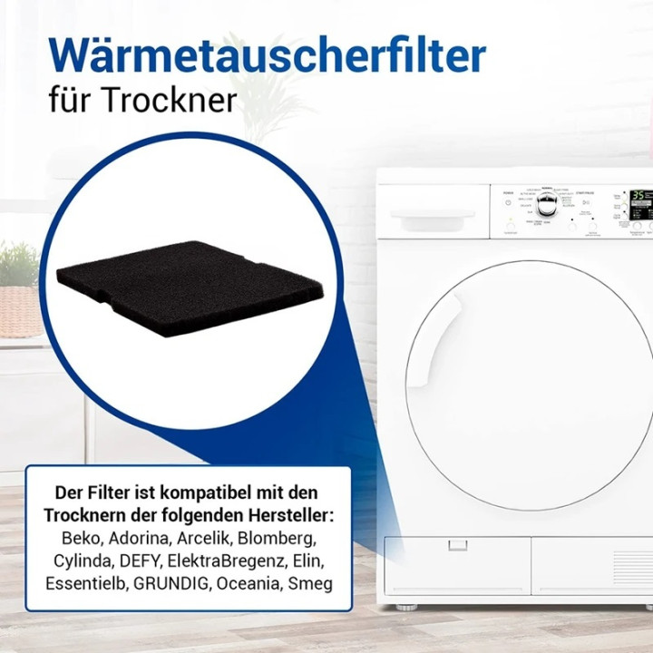 Filtro secadora Beko 2964840100 espuma evaporador | prologyc.es