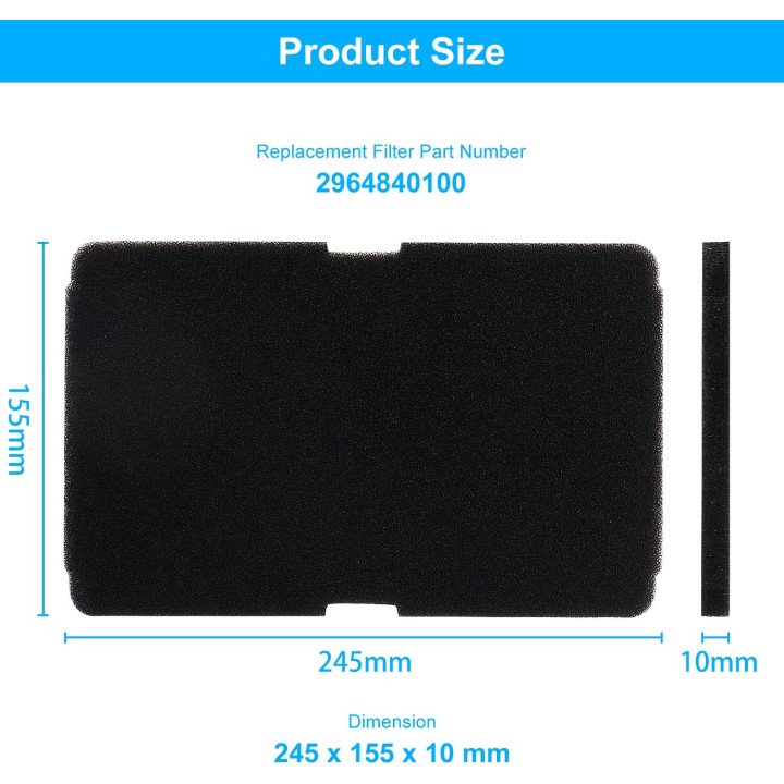 Filtro secadora Beko 2964840100 espuma evaporador | prologyc.es