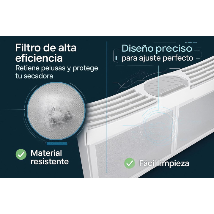 Filtro pelusas secadora Bosch Balay Siemens 00652184 | prologyc.es