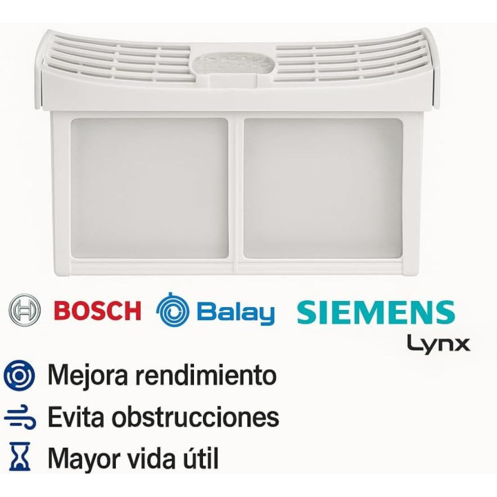 Filtro pelusas secadora Bosch Balay Siemens 00652184 | prologyc.es