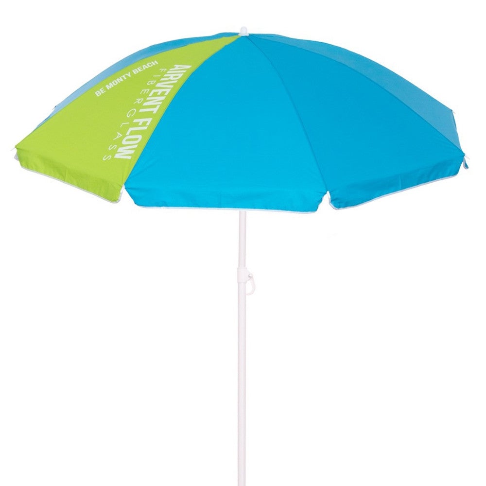 Sombrilla de playa UPF+50 antiviento con soporte arena | Prologyc.es