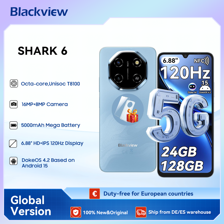 Smartphone Blackview SHARK 6 AI 5G | Prologyc.es