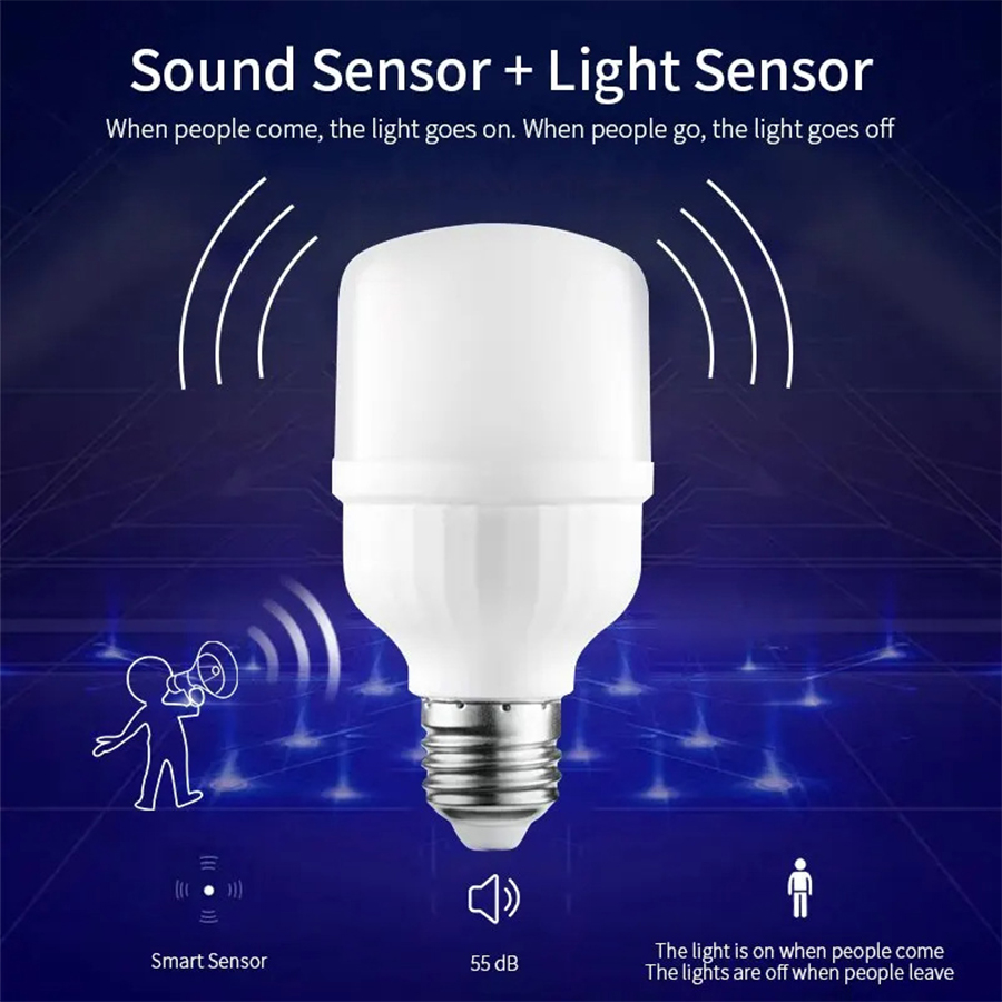 Bombilla LED E27 con sensor de sonido | Prologyc.es