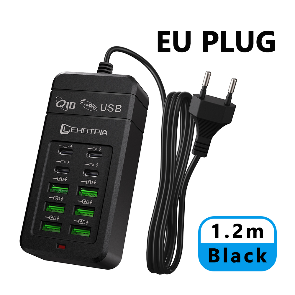 Cargador USB múltiple rápido 6 USB-A y 4 USB-C | Prologyc.es