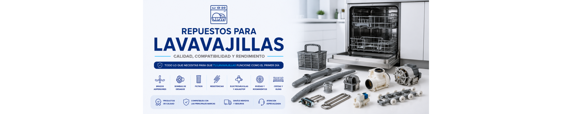 Repuestos para lavavajillas | Bombas, filtros y accesorios