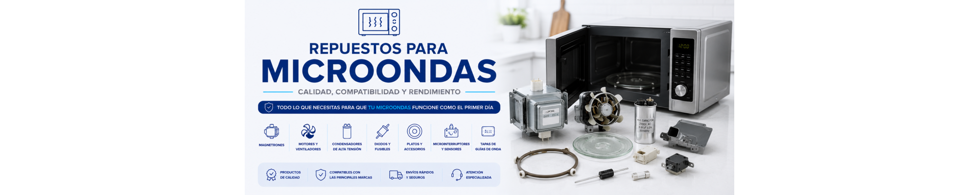 Repuestos para microondas | Platos giratorios y piezas
